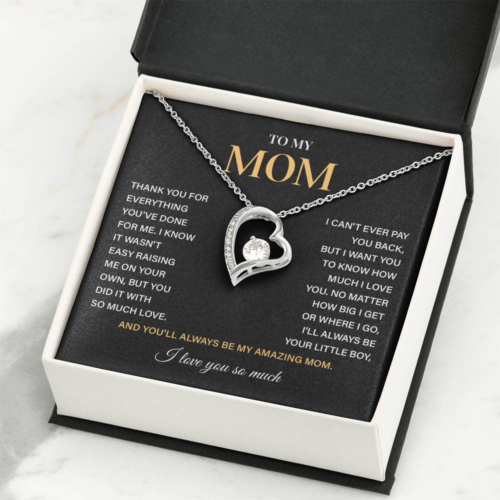 Necklace Gift For Mom From Children With Heartfelt Note
