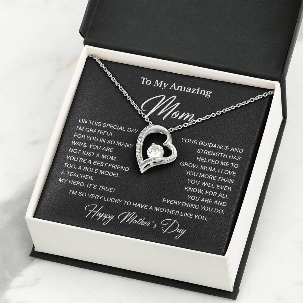 Amazing Mom Necklace Gift with Message Card