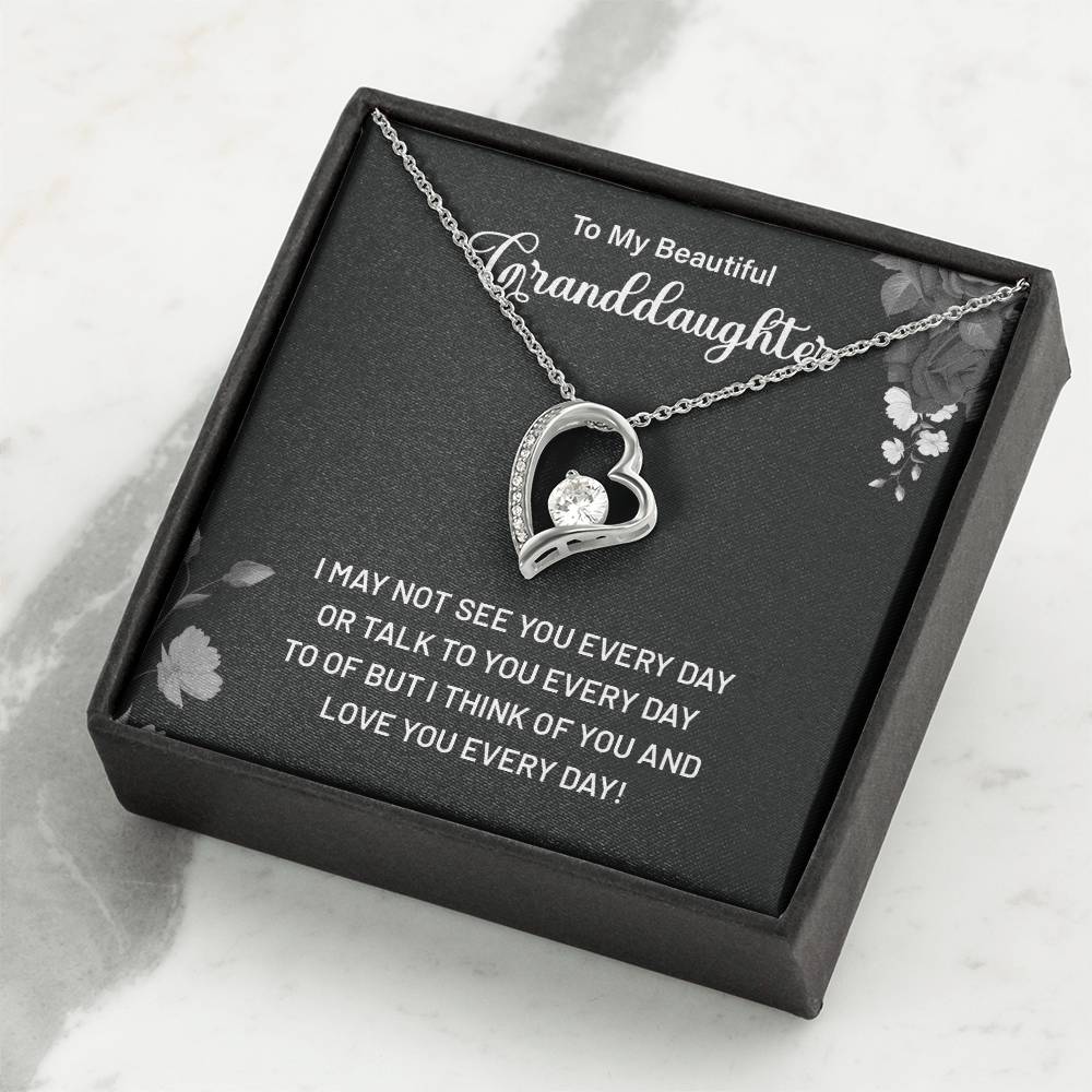 Granddaughter Gift Necklace from Grandma – Message Card