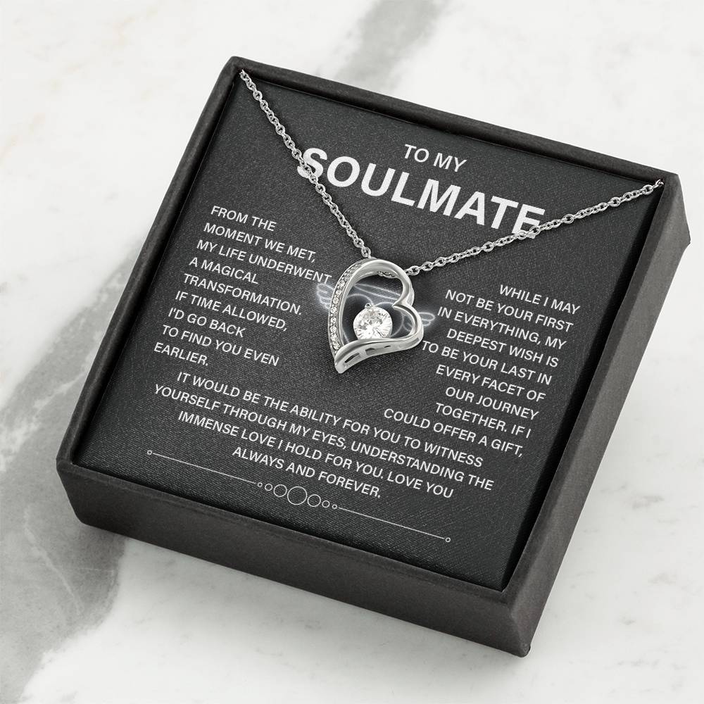 To My Soulmate Necklace – Deep Love Keepsake Gift for Wife Or Girlfriend