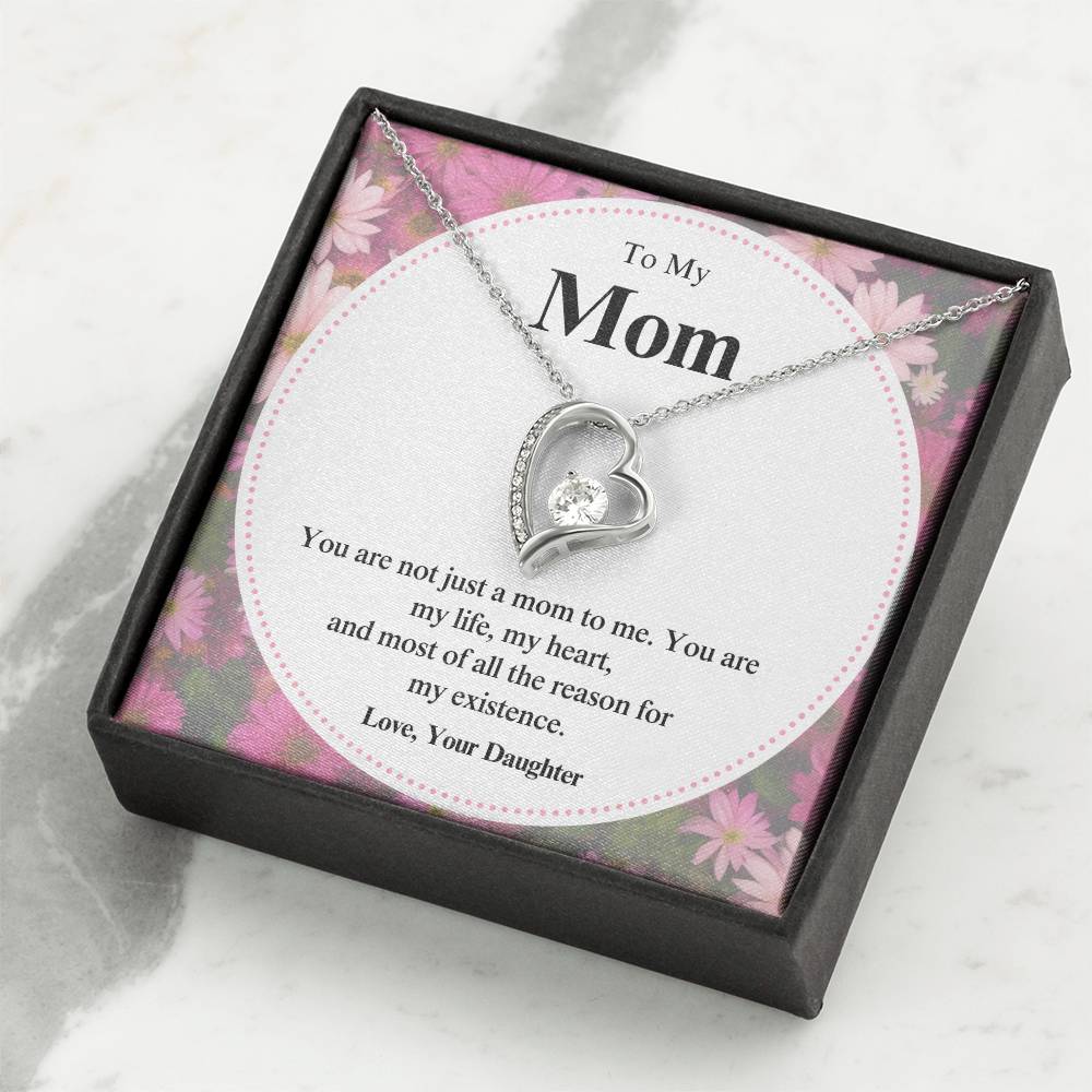 Daughter to Mom Necklace Gift with Message Card