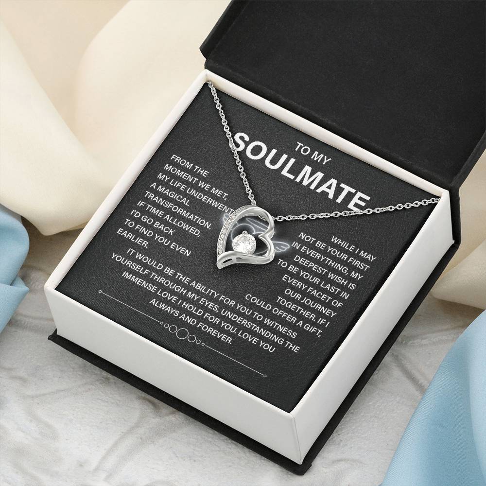 To My Soulmate Necklace – Deep Love Keepsake Gift for Wife Or Girlfriend