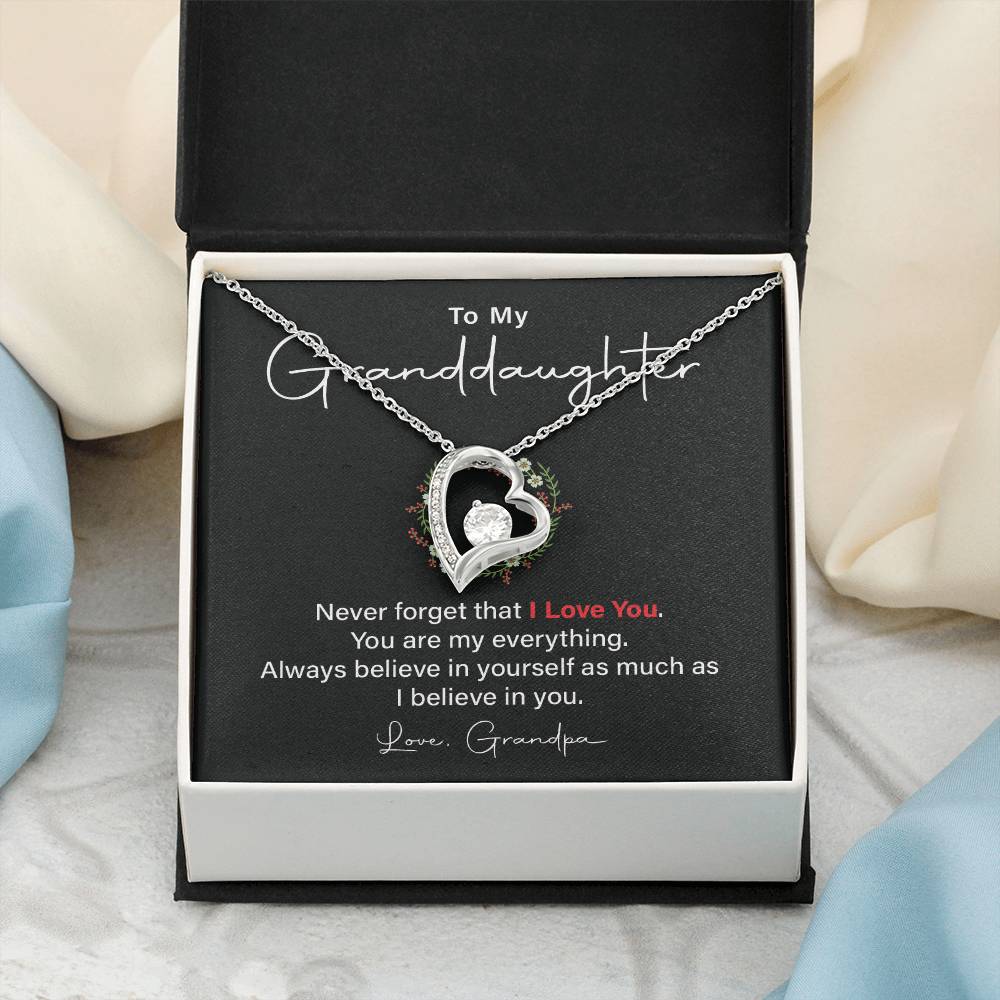 Granddaughter Necklace Gift from Grandpa – Love Message