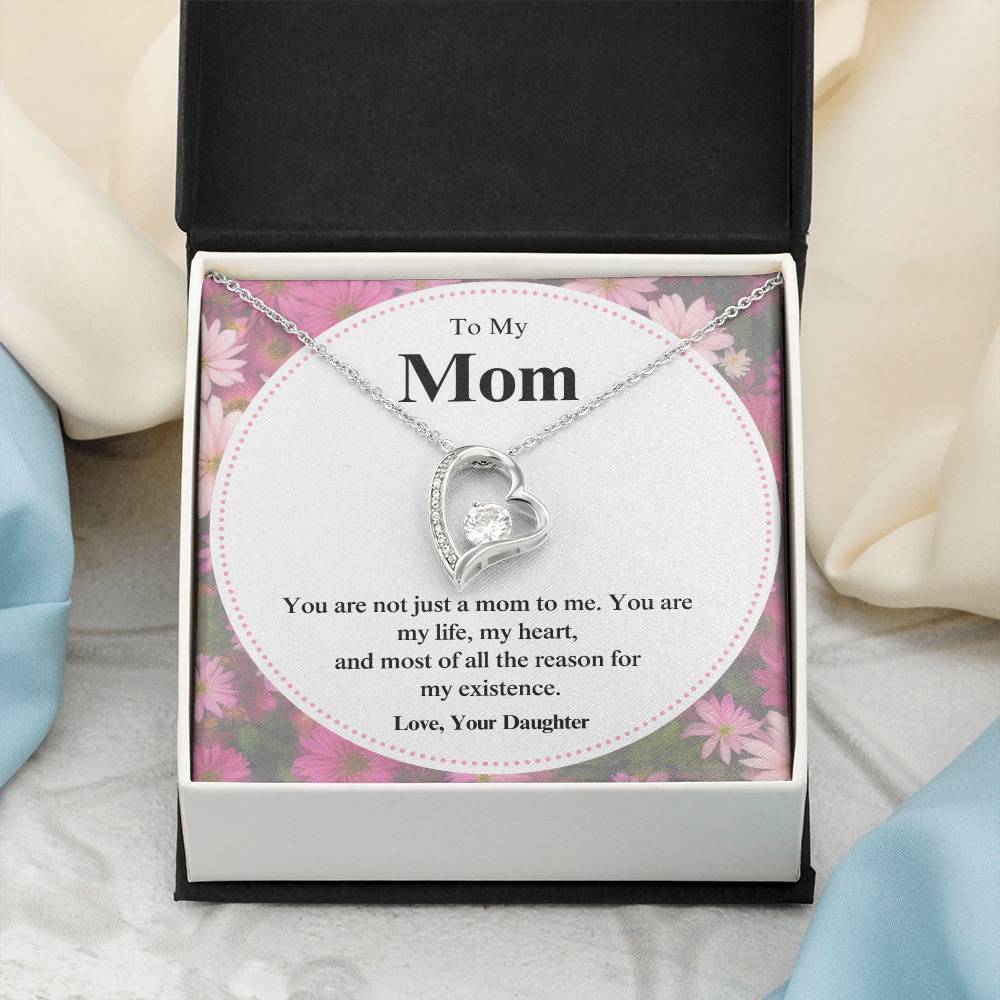 Daughter to Mom Necklace Gift with Message Card