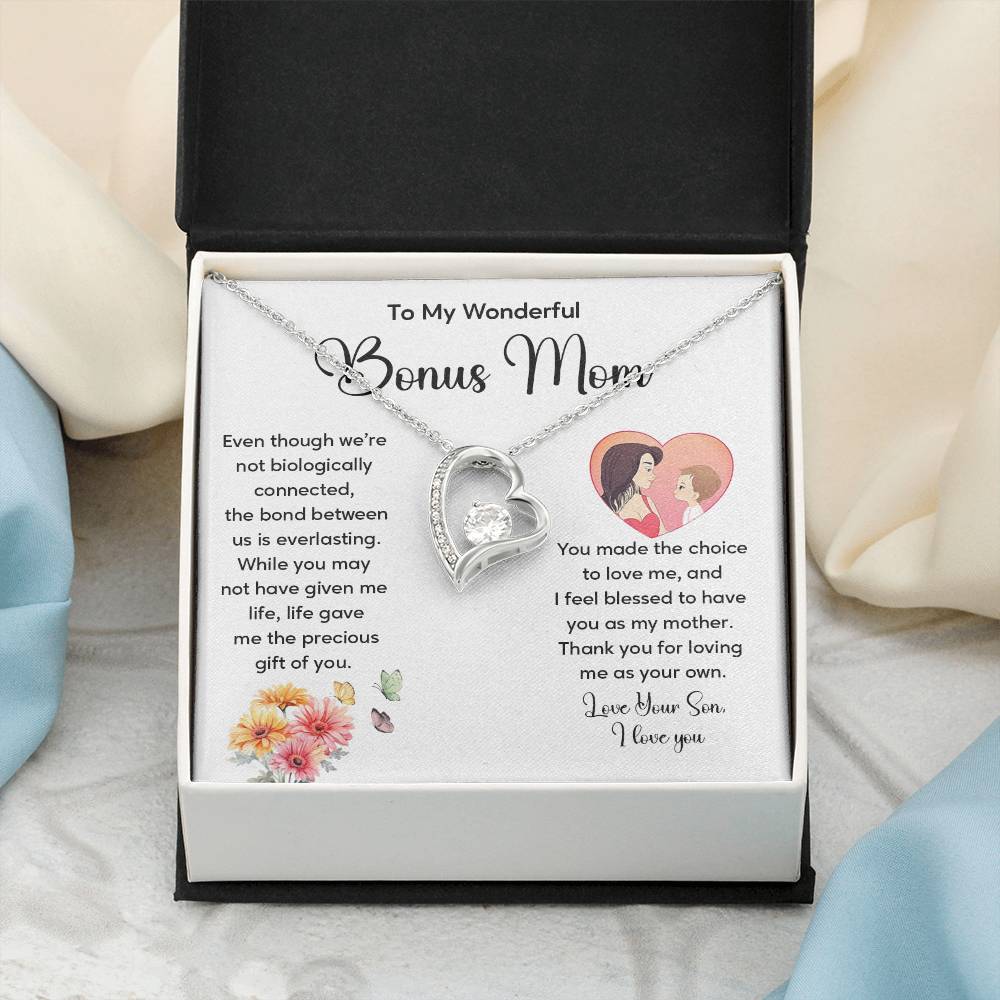 Bonus Mom Necklace Gift from Son – With Gift Box