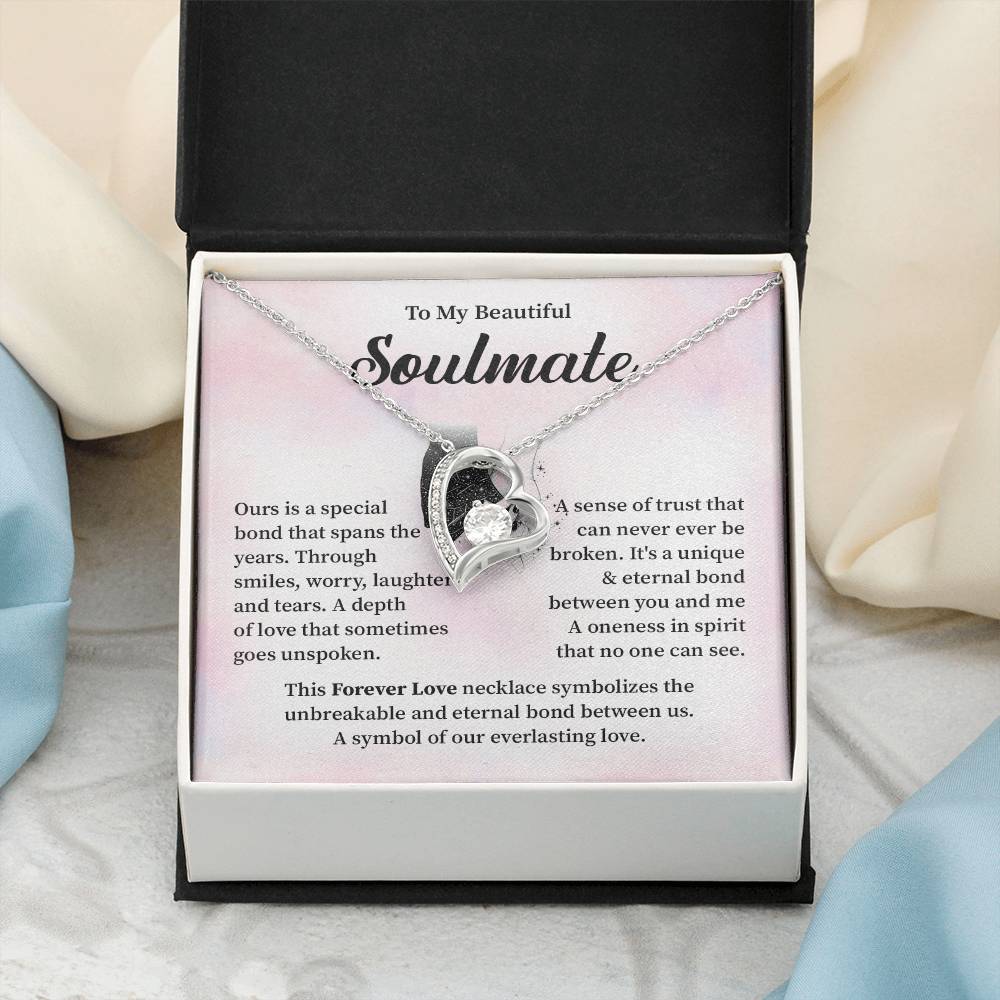 Soulmate Necklace Gift for Her – Message Card Box