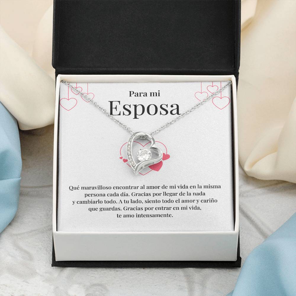 To My Wife Romantic Necklace with Gift Card