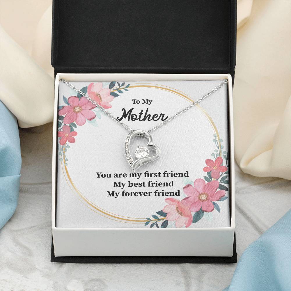 Mother Necklace Gift – First & Forever Friend Card