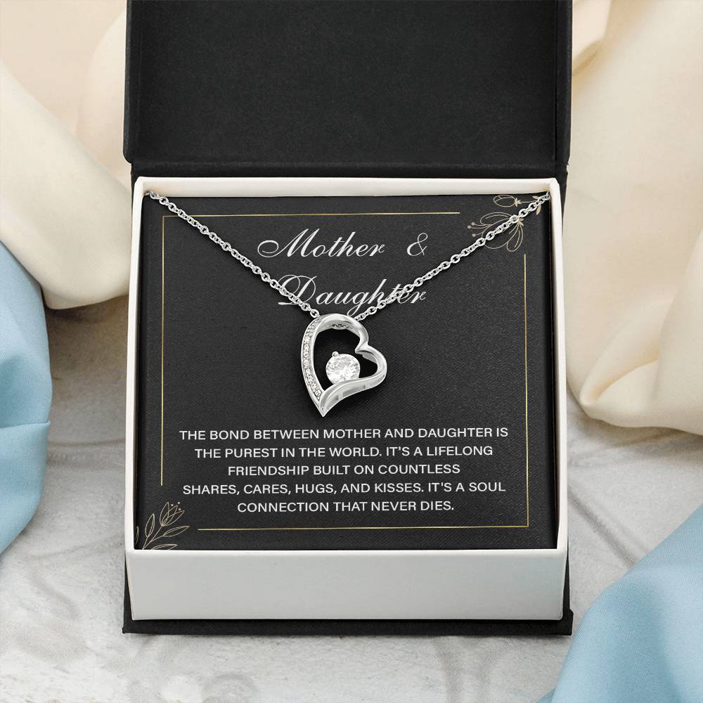 Mother Daughter Necklace Gift with Love Message