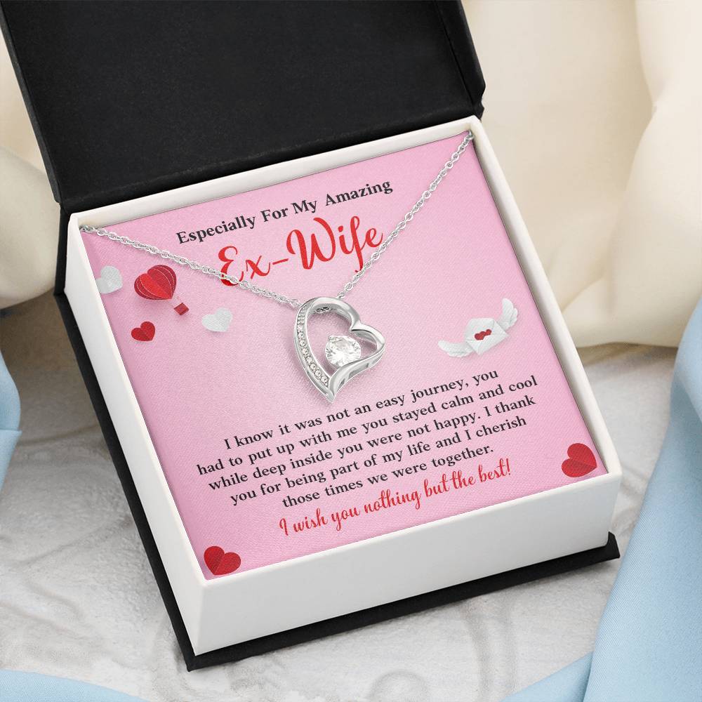 Ex-Wife Gift Necklace – Heart Pendant & Message Card