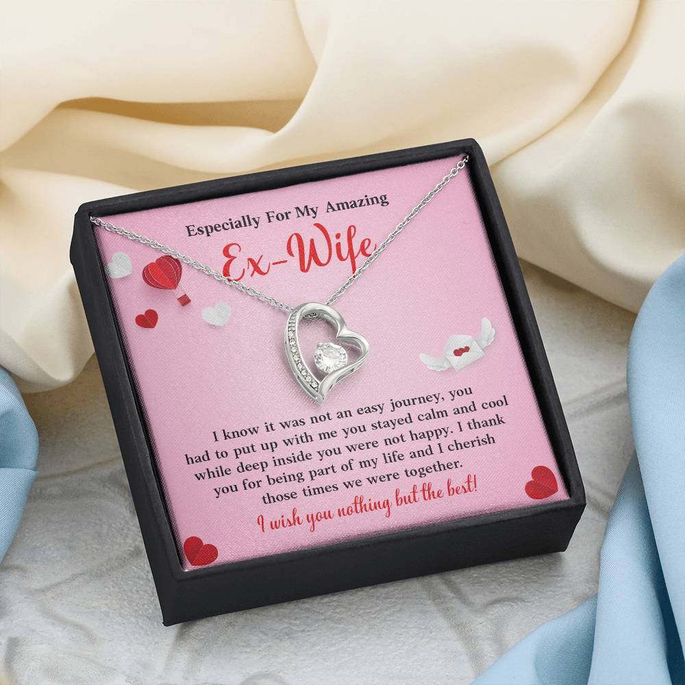Ex-Wife Gift Necklace – Heart Pendant & Message Card