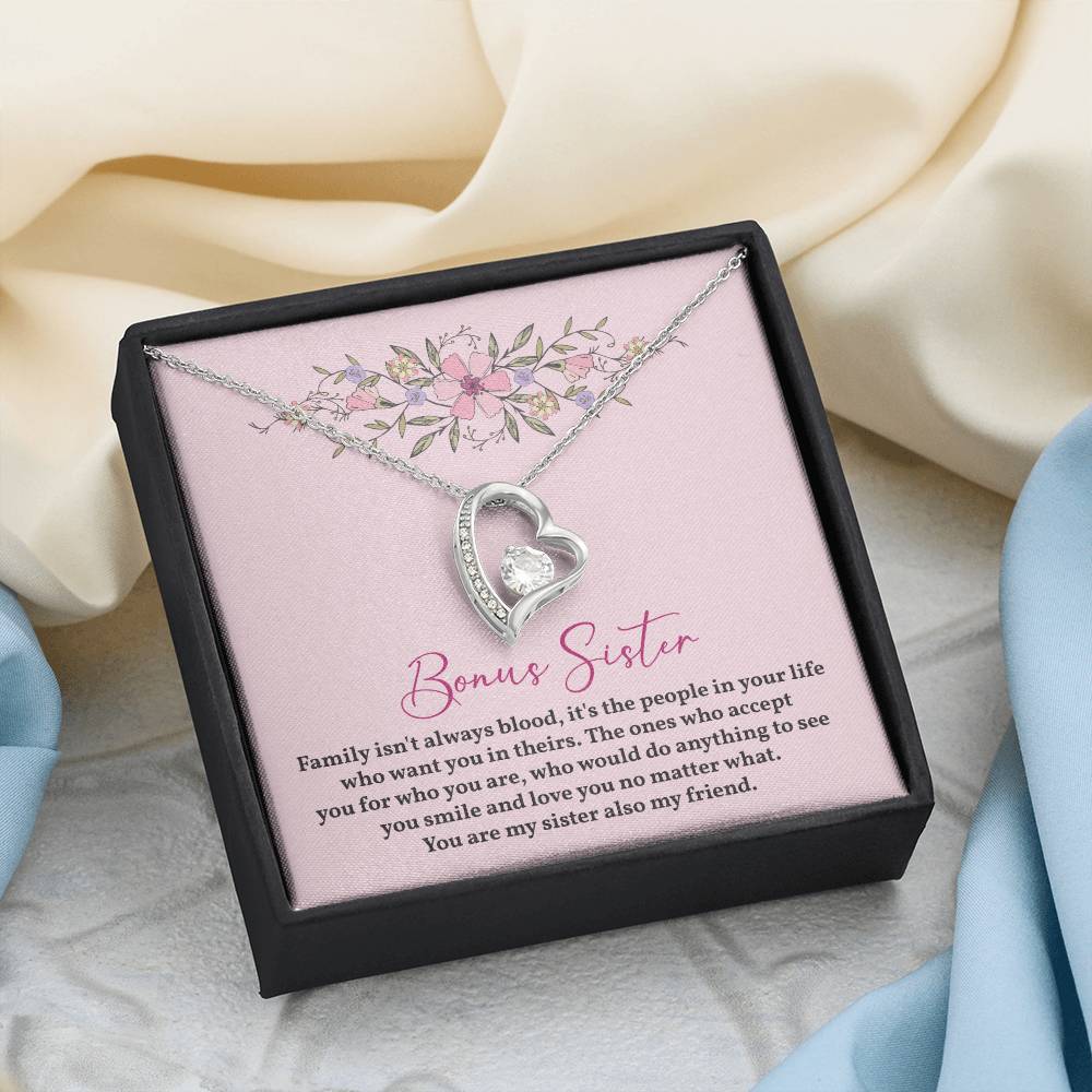 Bonus Sister Heart Necklace – Gift for Chosen Sister