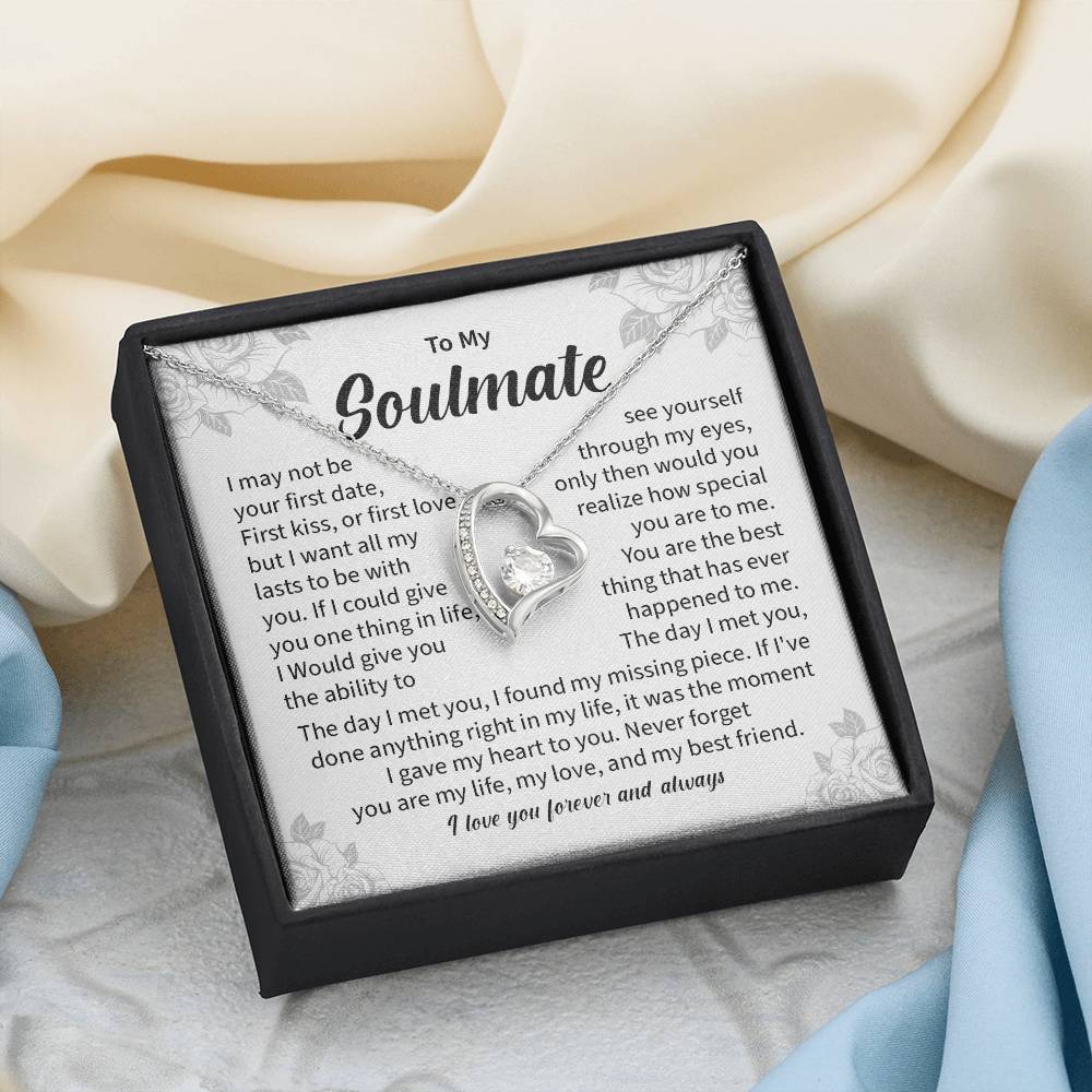 Soulmate Heart Necklace Gift for Her – Gift Box