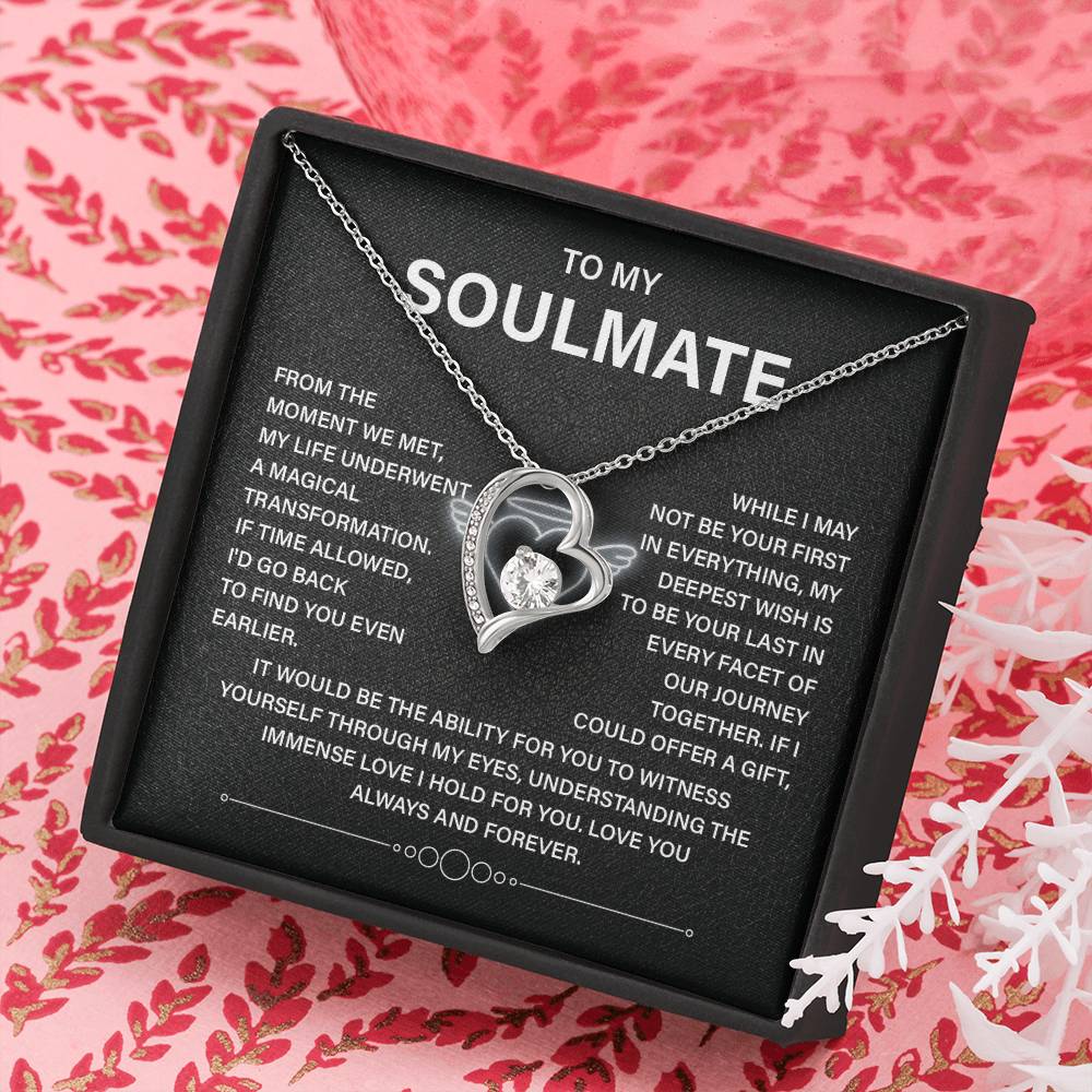 To My Soulmate Necklace – Deep Love Keepsake Gift for Wife Or Girlfriend