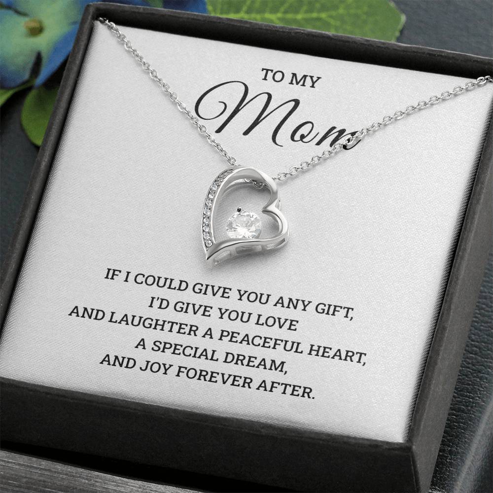 Mom Necklace Gift – Love, Laughter & Peaceful Heart Message