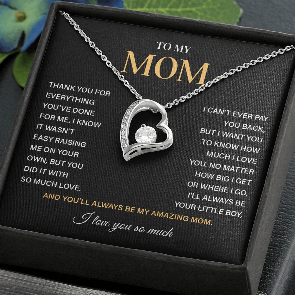 Necklace Gift For Mom From Children With Heartfelt Note