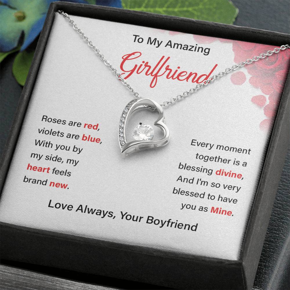To my girlfriend Roses are red.