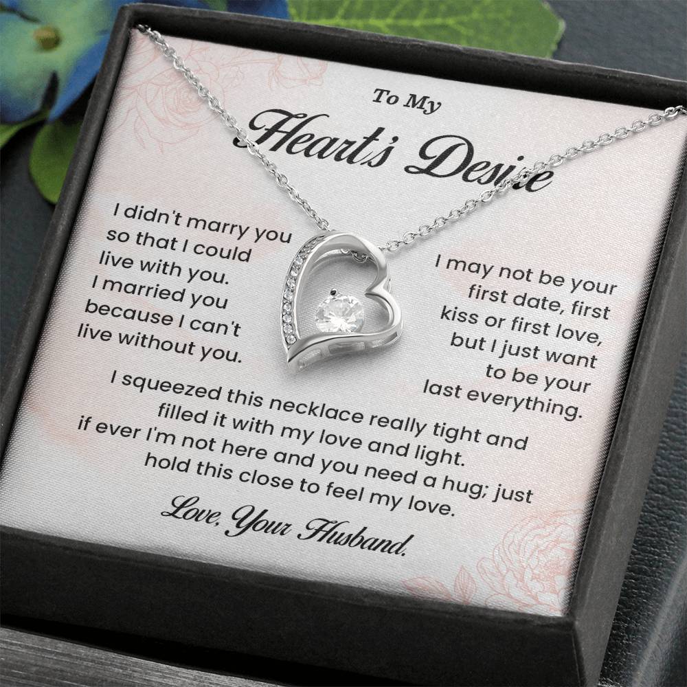 Heart’s Desire Necklace Gift from Husband – Gift Box