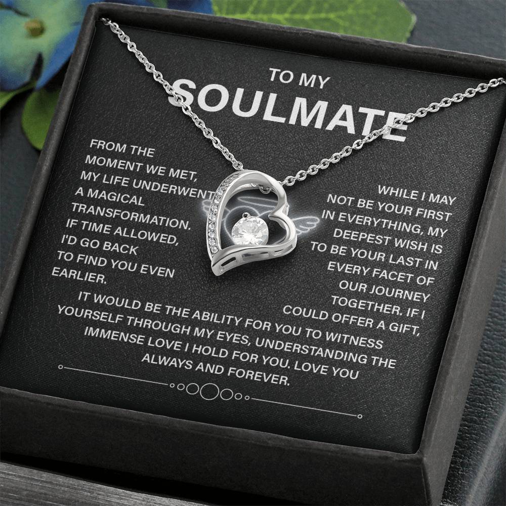 To My Soulmate Necklace – Deep Love Keepsake Gift for Wife Or Girlfriend