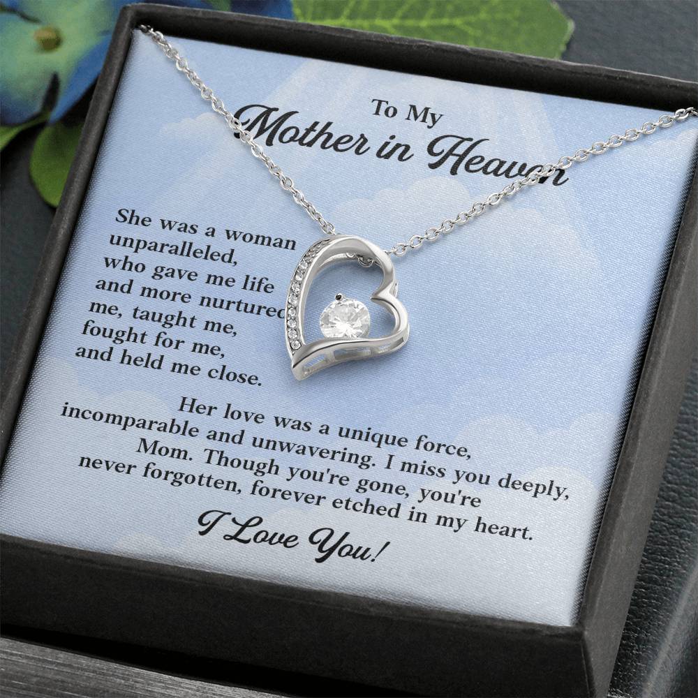 Memorial Necklace Gift for Mother in Heaven