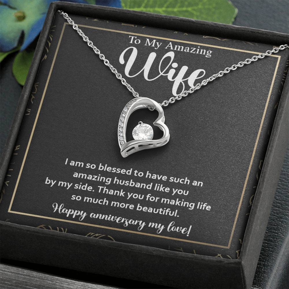 Romantic Anniversary Gift for Wife – Heart Necklace