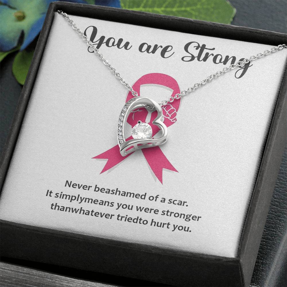 You Are Strong - Inspirational Necklace Gift You Are Strong Necklace Meaning Of Scars Necklace Supportive Gift For Resilience Courageous Spirit Jewelry Personal Strength Necklace Emotional Connection Necklace Jewelry For Celebrating Survival