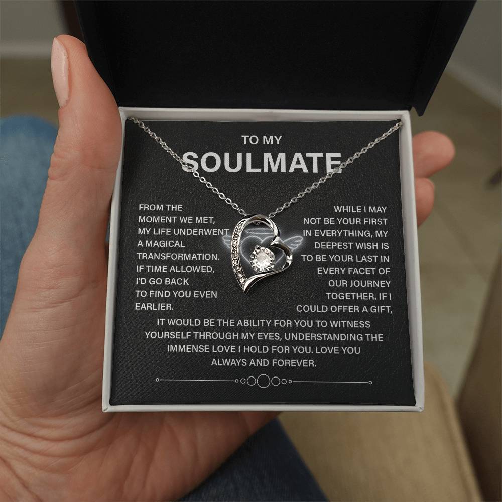 To My Soulmate Necklace – Deep Love Keepsake Gift for Wife Or Girlfriend