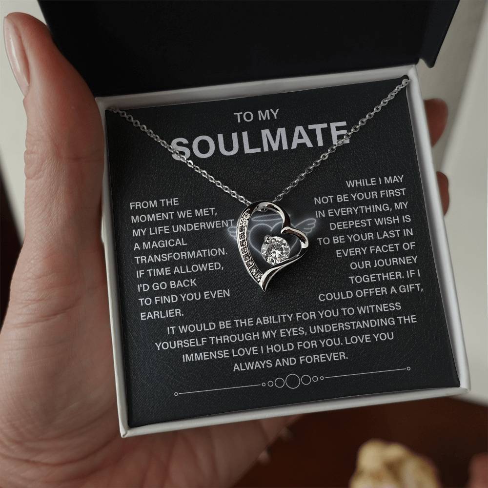 To My Soulmate Necklace – Deep Love Keepsake Gift for Wife Or Girlfriend