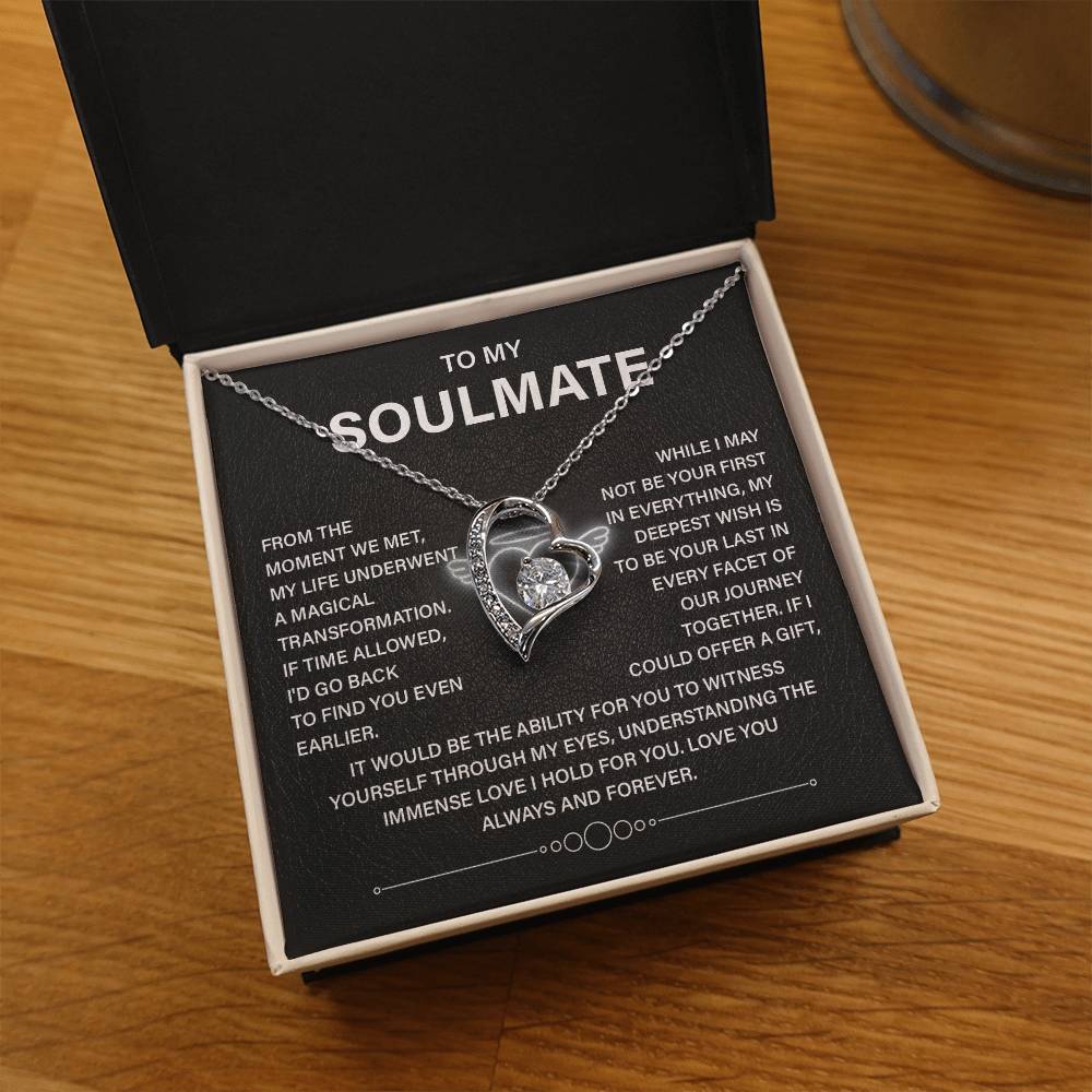 To My Soulmate Necklace – Deep Love Keepsake Gift for Wife Or Girlfriend