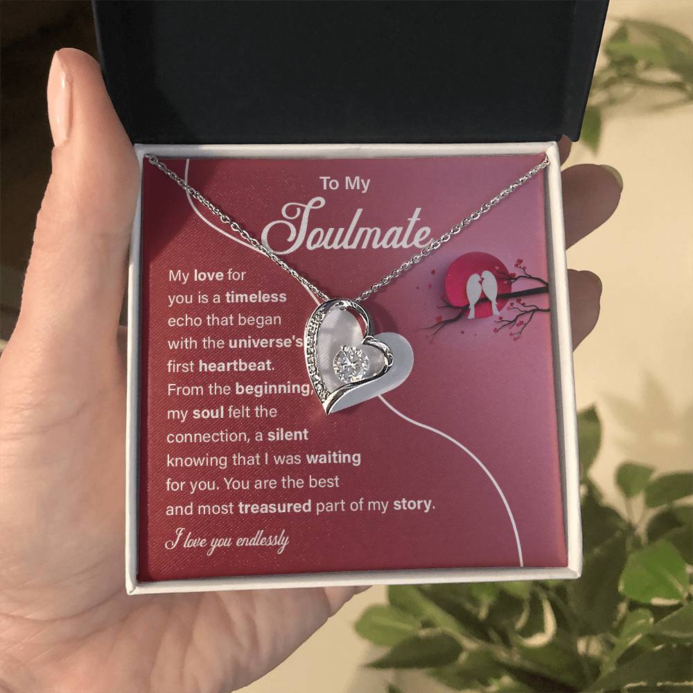 To My Soulmate Necklace Message Card for Wife Or Girlfriend