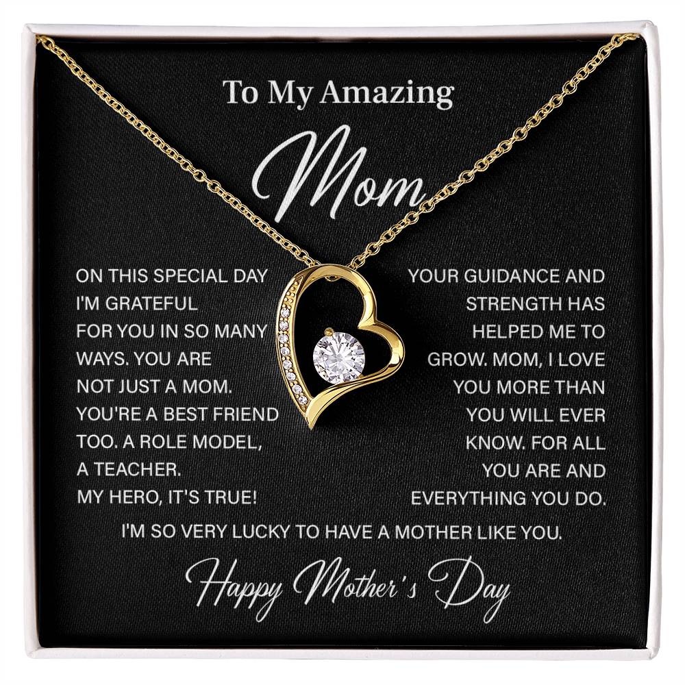 Amazing Mom Necklace Gift with Message Card