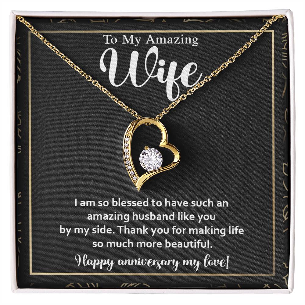 Romantic Anniversary Gift for Wife – Heart Necklace