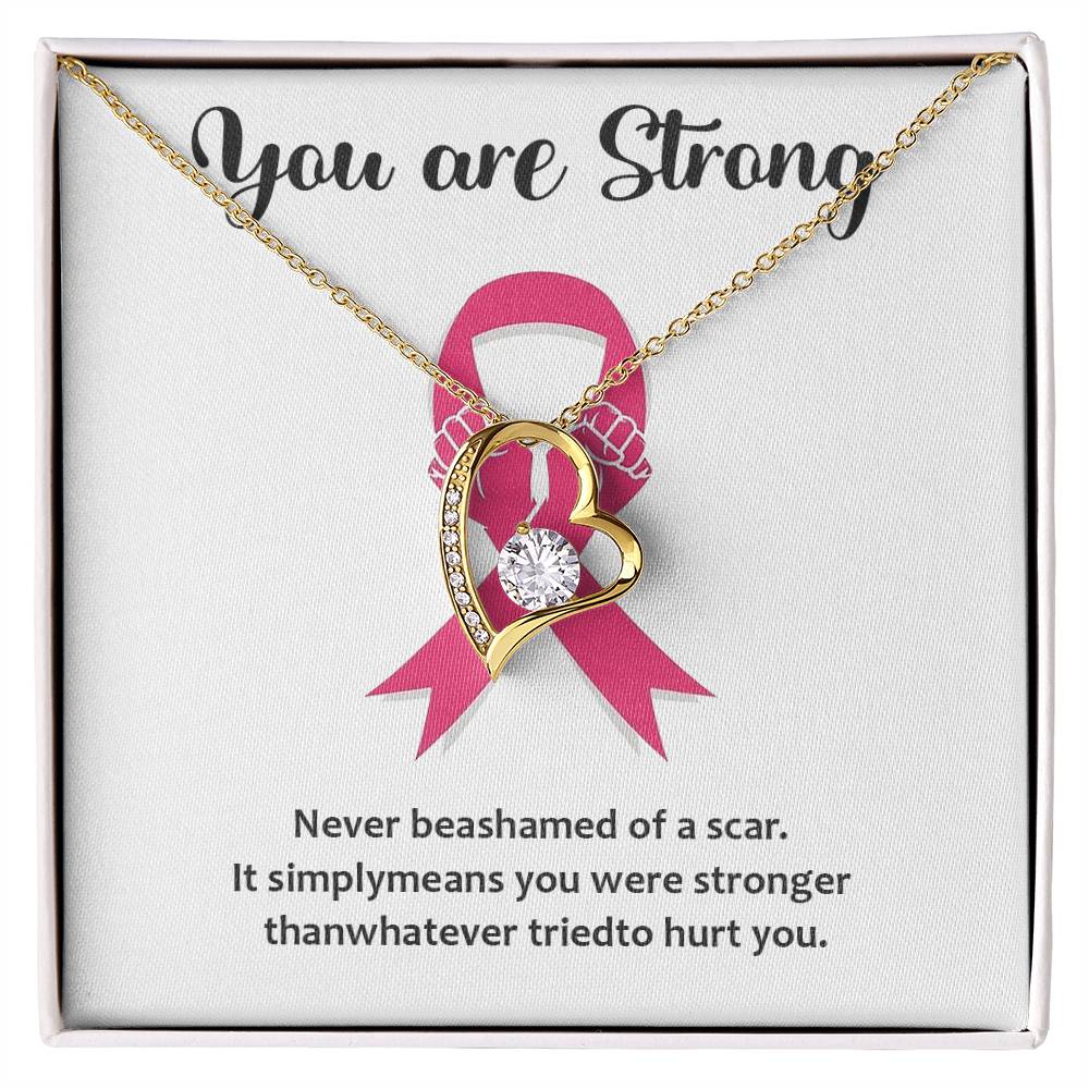 You Are Strong - Inspirational Necklace Gift You Are Strong Necklace Meaning Of Scars Necklace Supportive Gift For Resilience Courageous Spirit Jewelry Personal Strength Necklace Emotional Connection Necklace Jewelry For Celebrating Survival