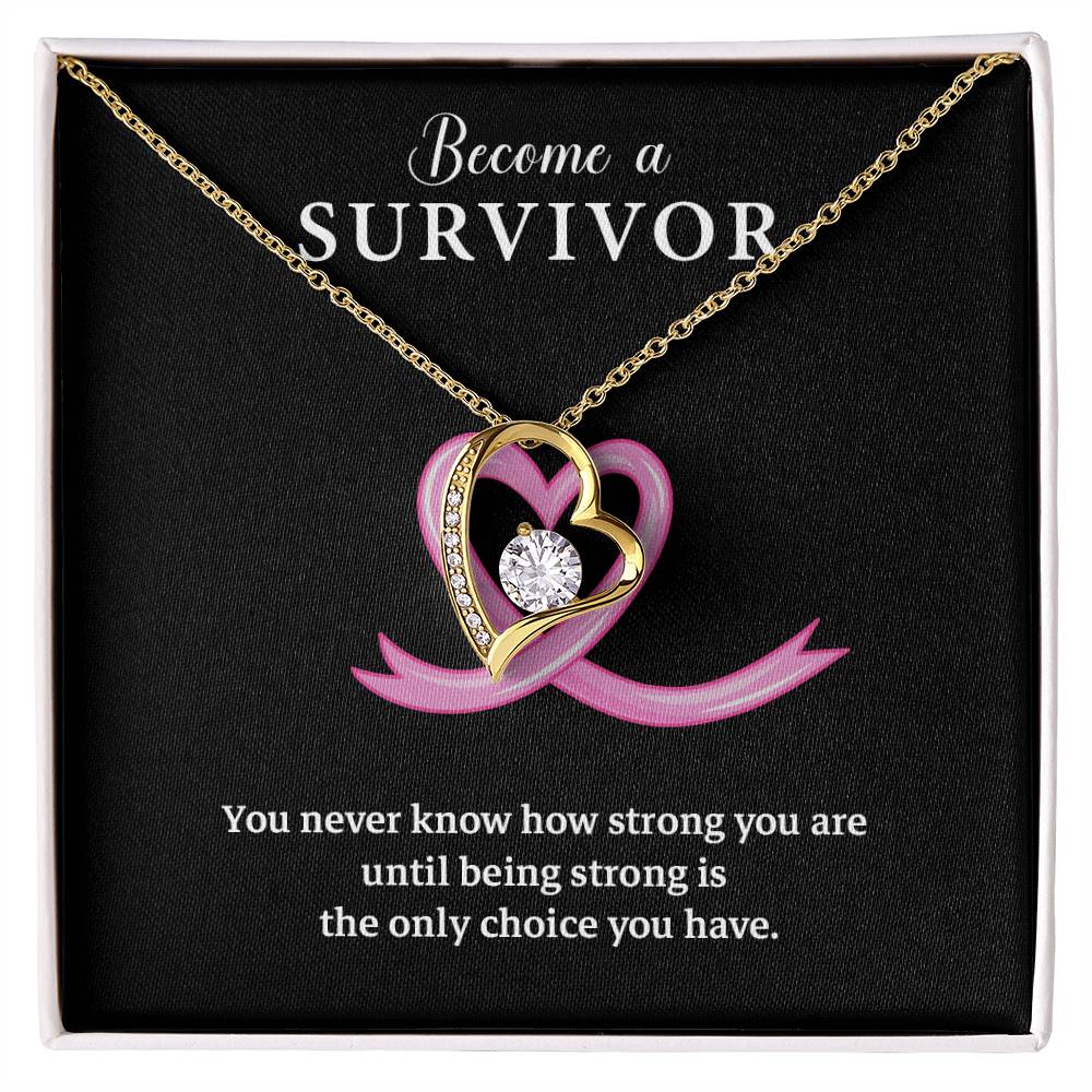 Breast Cancer Survivor Necklace Gift – Inspirational Strength Jewelry