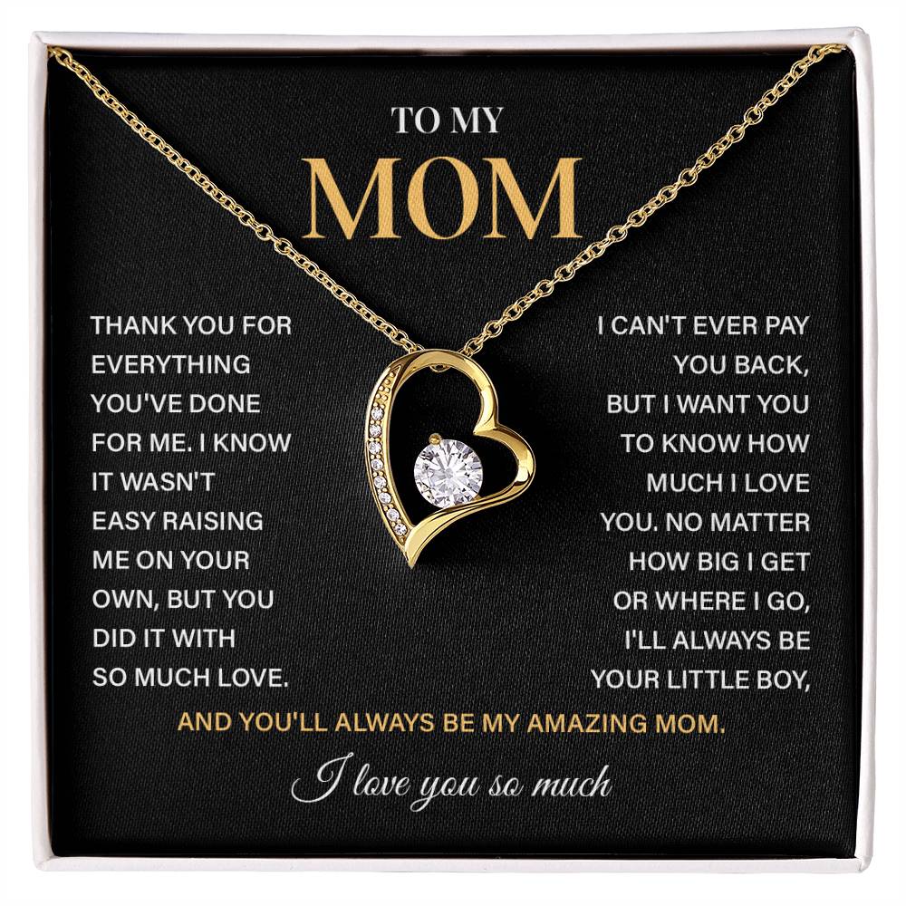 Necklace Gift For Mom From Children With Heartfelt Note