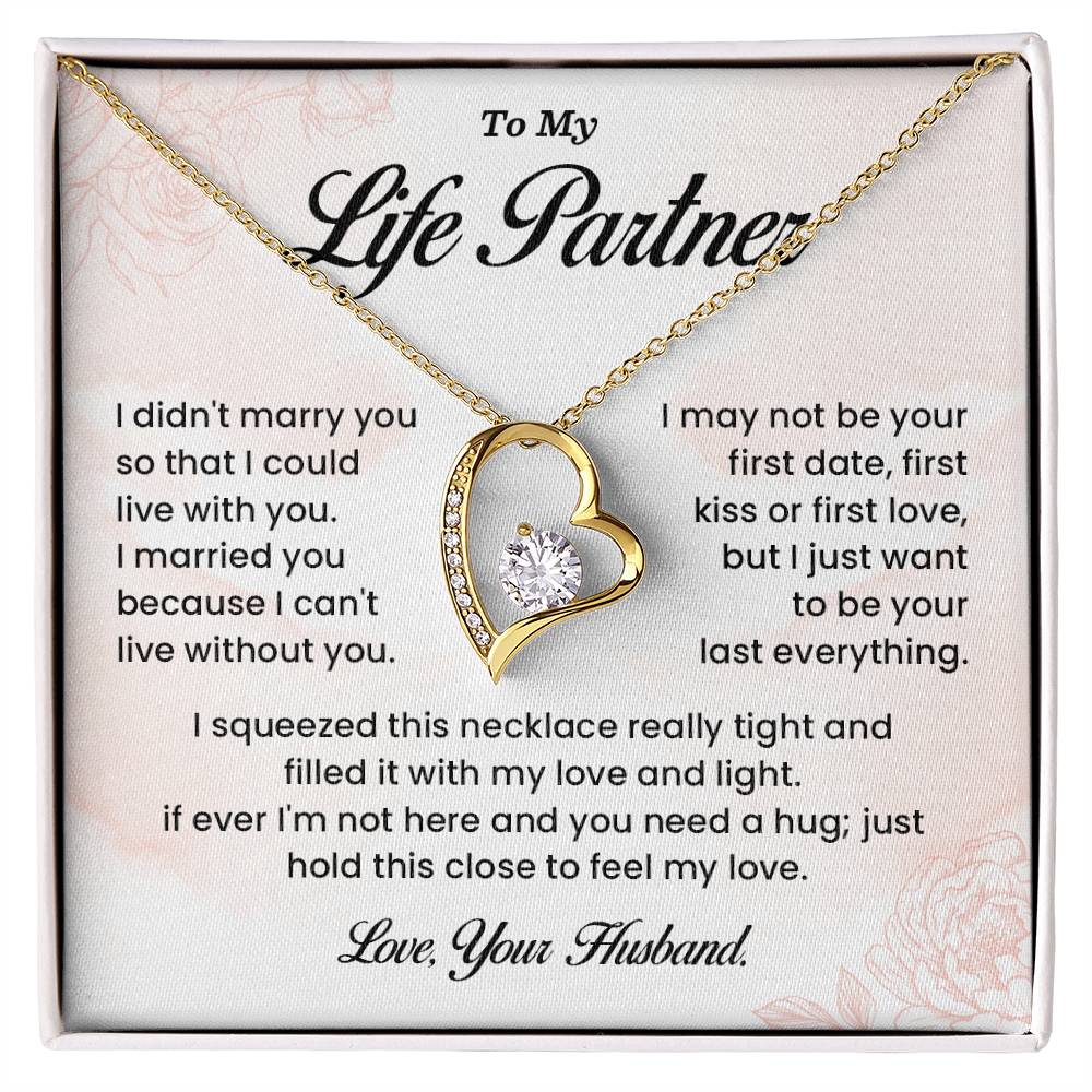 Life Partner Necklace Gift from Husband – Gift Box