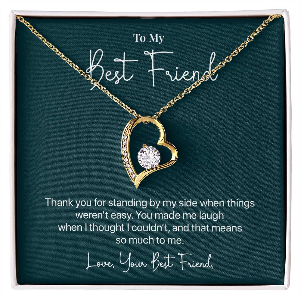 To My Best Friend, Valentine's Day Necklace Gift Thank You For Your Unwavering Support Difficult Moments Jewelry Heartfelt Appreciation Gift Meaningful Gift Thankful For Your Friendship Necklace Our Beautiful Connection Jewelry Gift
