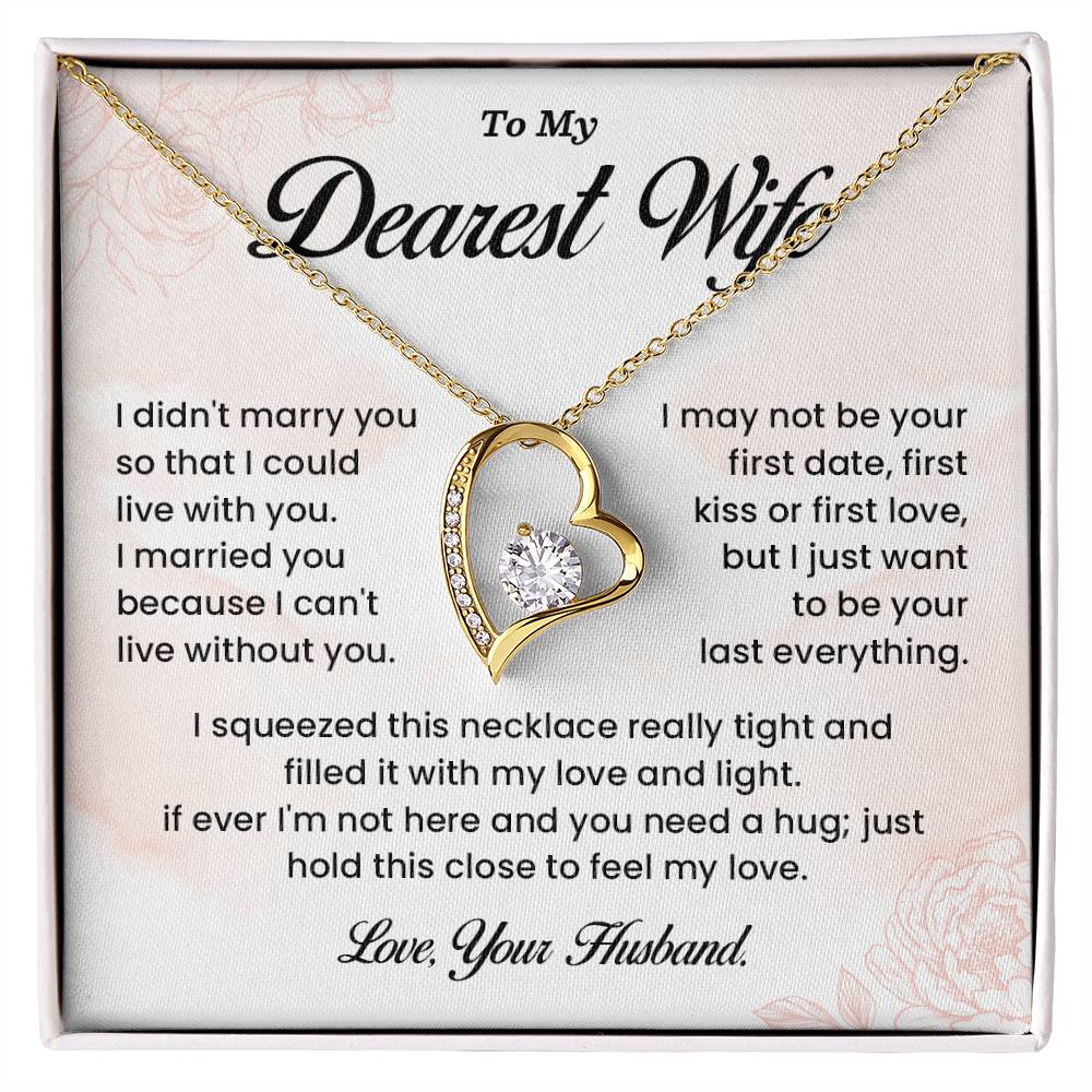 Dearest Wife Necklace Gift from Husband – Gift Box