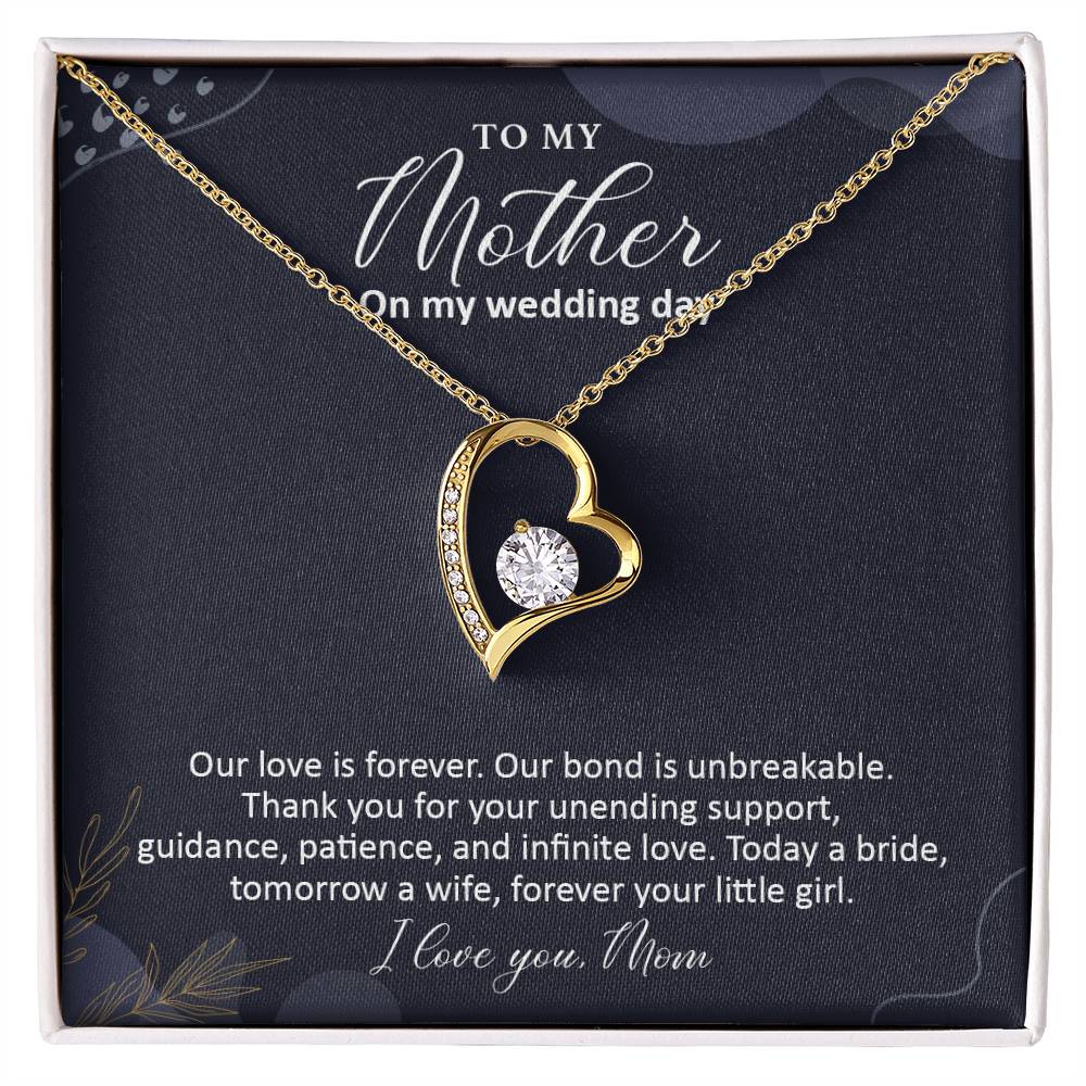 Wedding Gift for Mom – Heart Necklace with Note