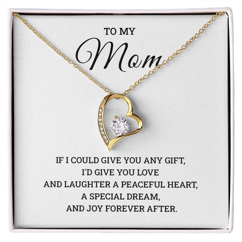 Mom Necklace Gift – Love, Laughter & Peaceful Heart Message