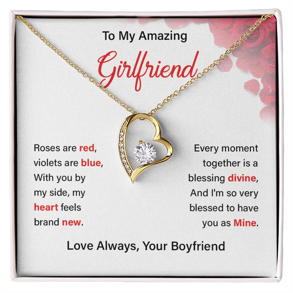 To my girlfriend Roses are red.
