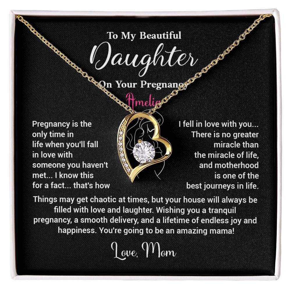 Daughter Pregnancy Necklace from Mom – Amelia Design