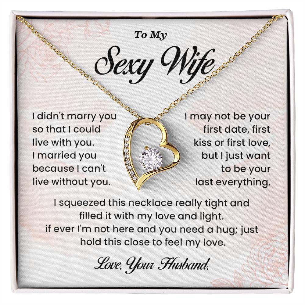 Sexy Wife Necklace Gift from Husband – Message Card