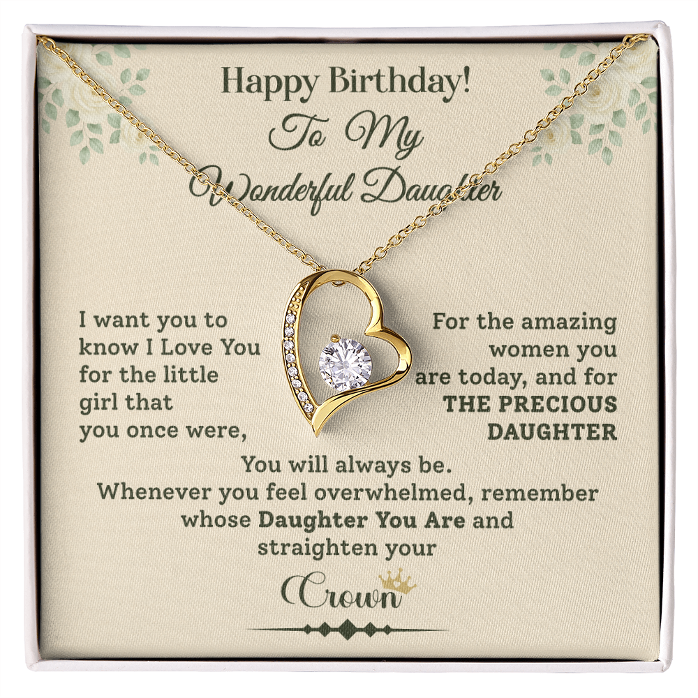 Daughter Birthday Necklace Gift from Dad Message Box