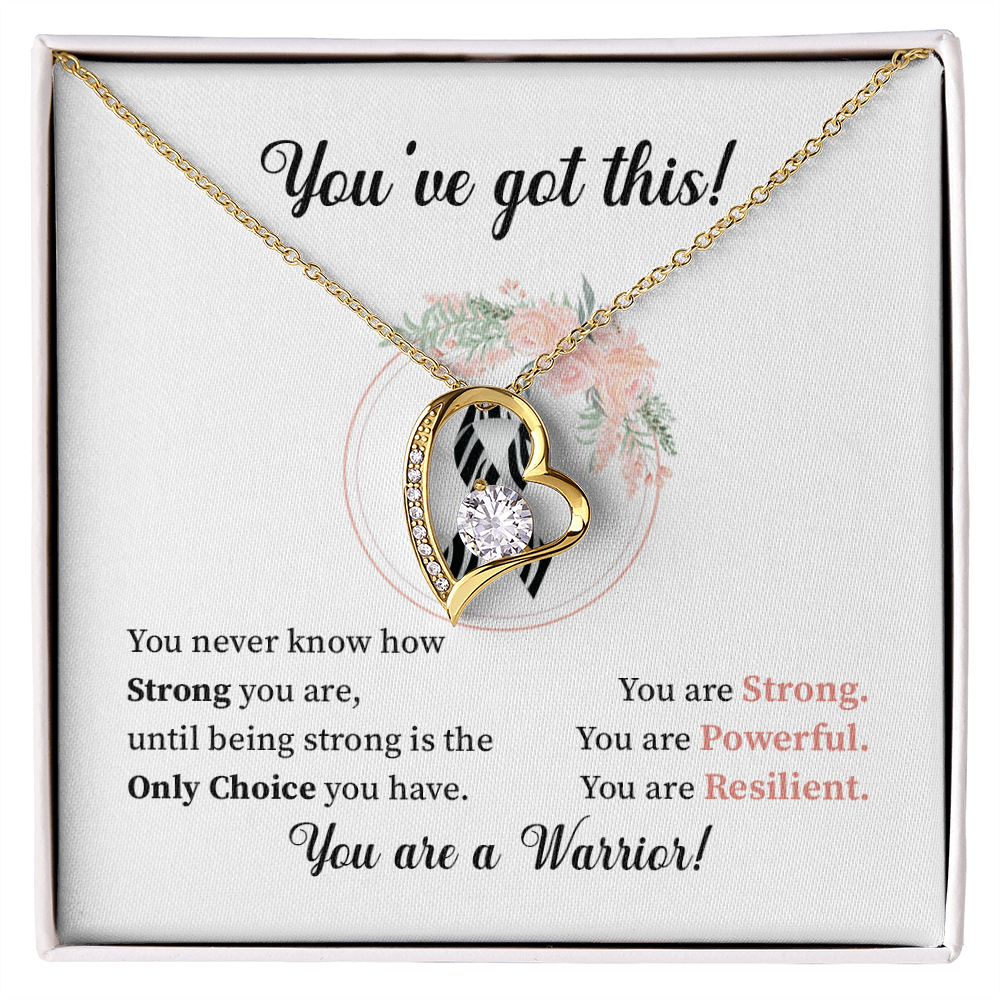 Carcinoid Cancer - Zebra Ribbon Awareness Warrior Necklace