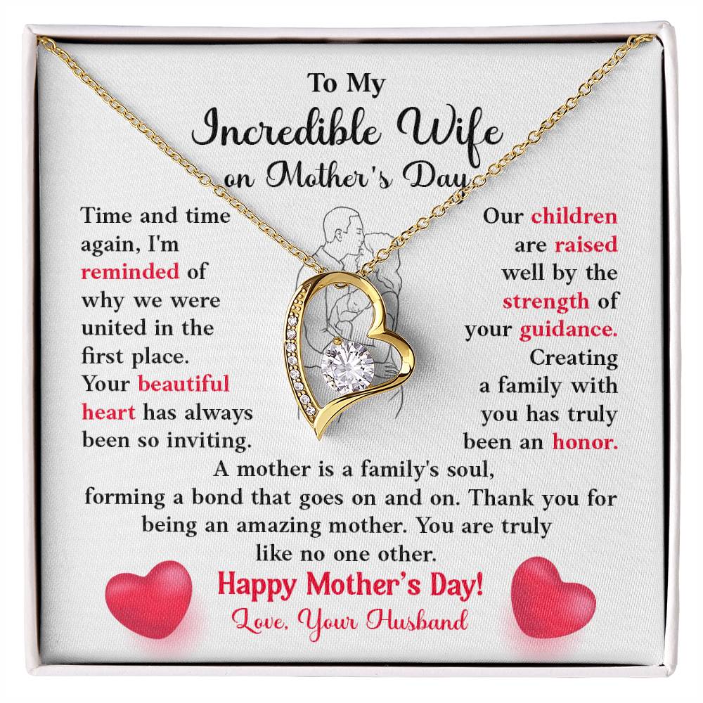 Mother’s Day Jewelry Gift for Wife with Message Card