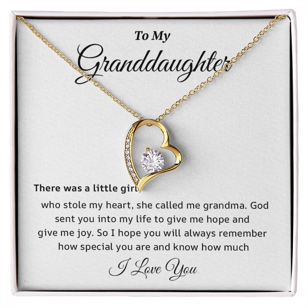 Granddaughter Necklace Gift from Grandma – Message Card Box