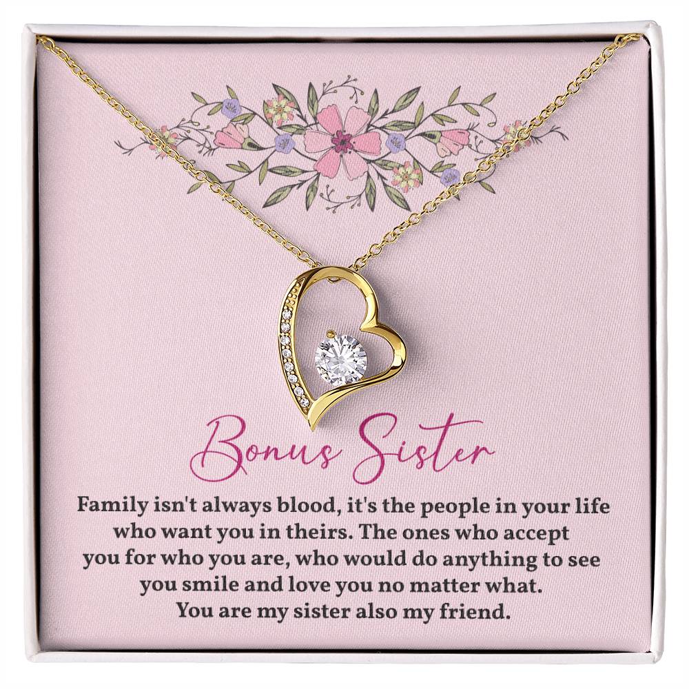Bonus Sister Heart Necklace – Gift for Chosen Sister