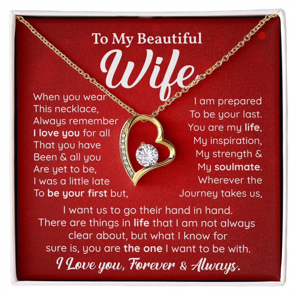 Romantic Necklace Gift for Wife from Husband with Message Card