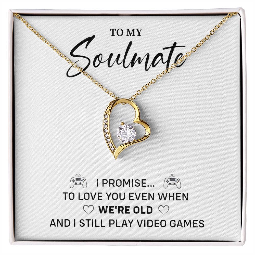 Gamer Soulmate Necklace Gift for Her – Message Card Box